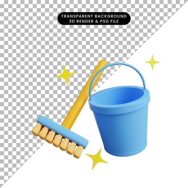 PSD ferramentas de limpeza de renderização 3d