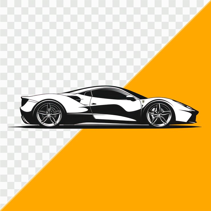 PSD ferrari 488 pista visão lateral