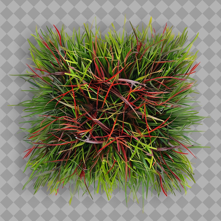 PSD fescue alto con ramas verdes de cazador y rojo rubí mezclado gr png fondo de textura verde