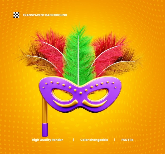 Festa de carnaval Máscara de Olho Ícone 3D