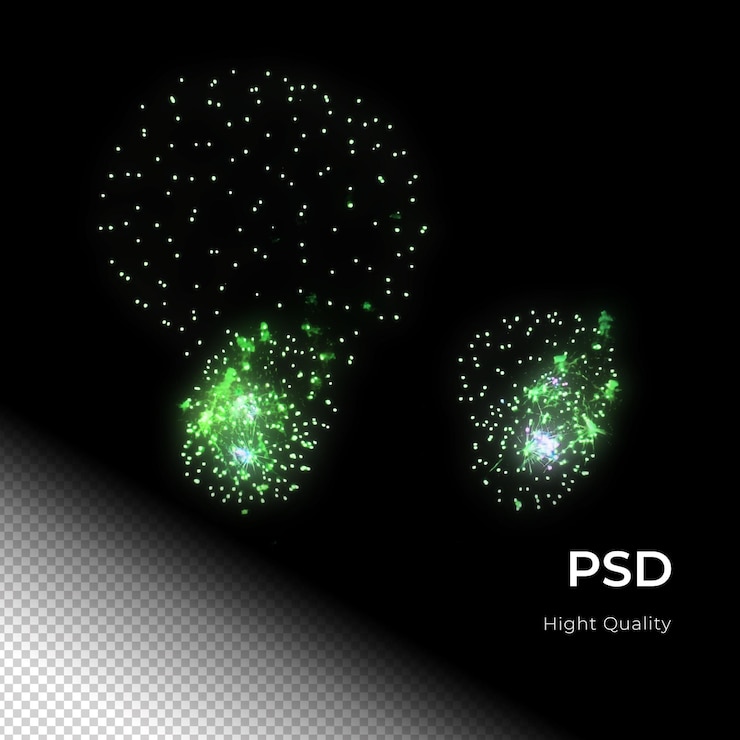 PSD festa de celebração de fogos de artifício feliz ano novo png psd transfarent background