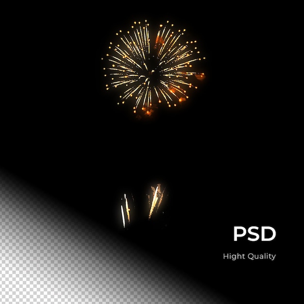 Festa de celebração de fogos de artifício feliz ano novo PNG PSD Transfarent Background