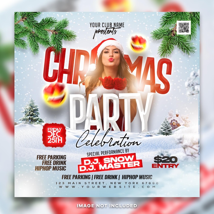 PSD festa del giorno di natale instagram square post psd