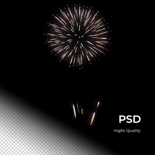 Festa di celebrazione di fuochi d'artificio felice anno nuovo PNG PSD Transfarent Background