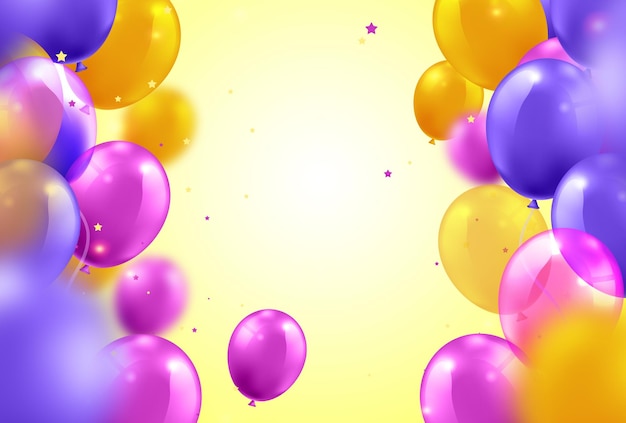 Feste di compleanno feste di notte sfondo PSD