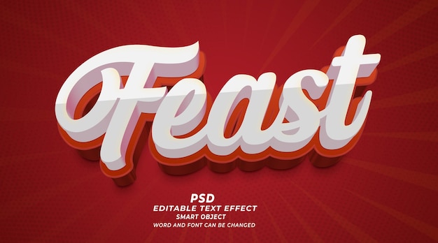 Fester 3d-bearbeitbarer photoshop-texteffektstil mit premium-hintergrund