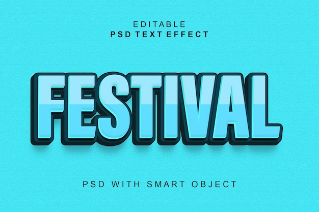 Festival 3d text effect