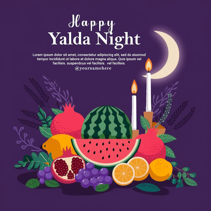 PSD festival della notte di yalda una celebrazione della luce amore e tradizione disegno modello di evento