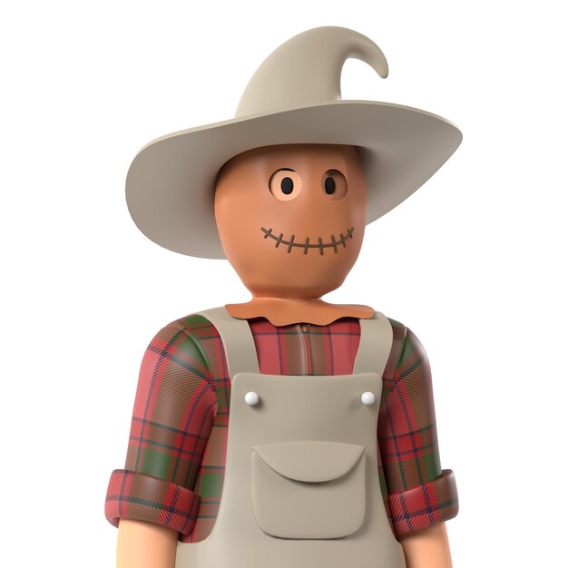 Le festival du costume d'Halloween de l'épouvantail 3D Avatar