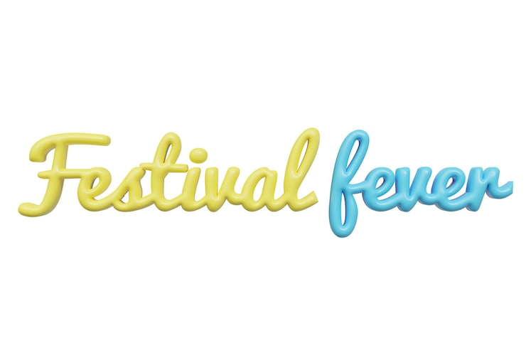 PSD festival fever 3d lettering