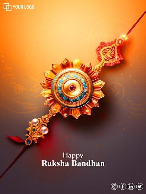 Festival indien Raksha Bandhan Rakhi salutation fond