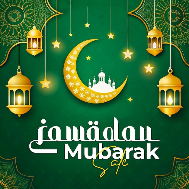 Festival Islámico Ramadan Mubarak Diseño de plantillas de publicaciones en las redes sociales