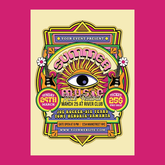 Festival de musique rétro hippies des années 70
