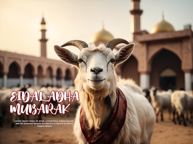 El festival musulmán de Eid al-Adha Bakrid de fondo