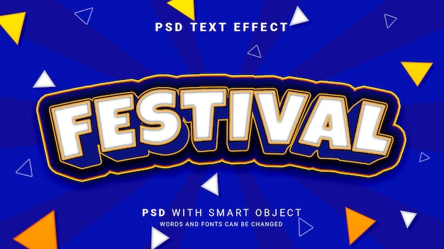 PSD festival-text-effekt