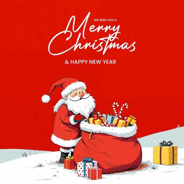 Festive Buon Natale e Capodanno vacanza Vector poster banner design download