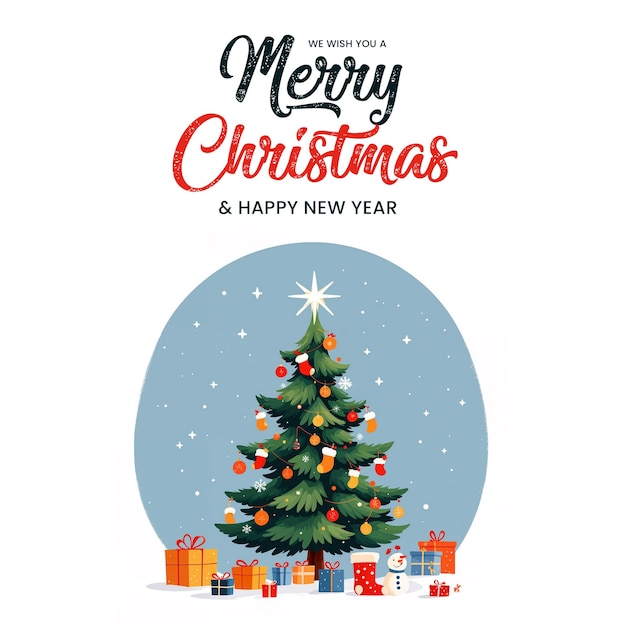 Festive Feliz Natal e Ano Novo feriado Vector cartaz banner design download