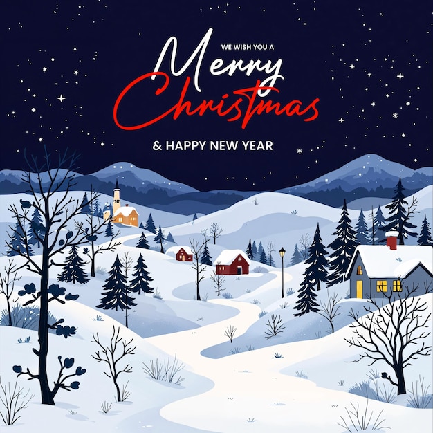 Festive Feliz Natal e Ano Novo feriado Vector cartaz banner design download