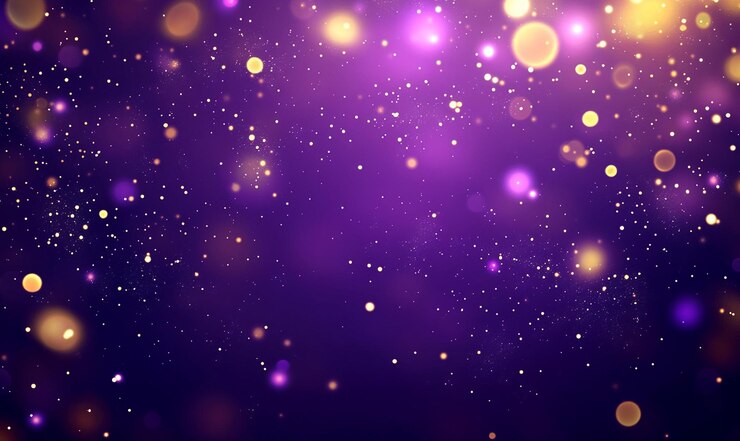 PSD festivo fondo azul púrpura dorado luminoso con luces de colores bokeh