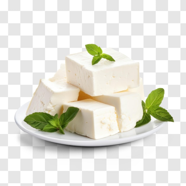 PSD feta fromage ou tofu fond de transparence psd