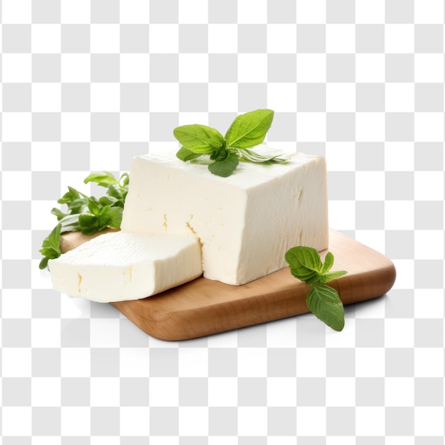 PSD feta queso o tofu fondo de transparencia psd