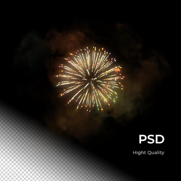 Fête de célébration des feux d'artifice bonne année PNG PSD Transfarent