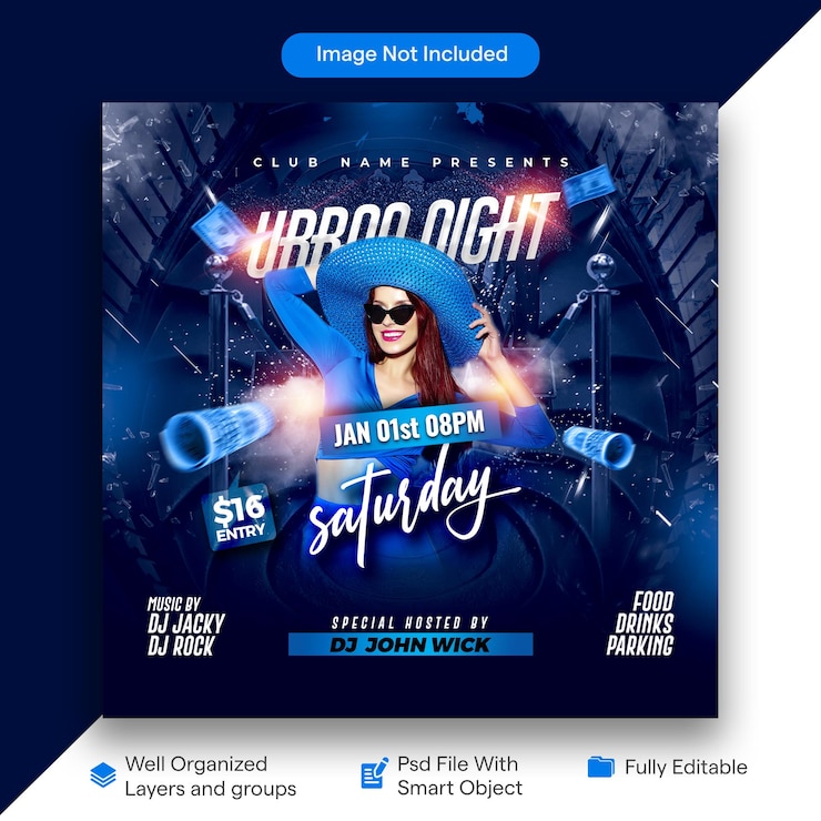 PSD fête de club