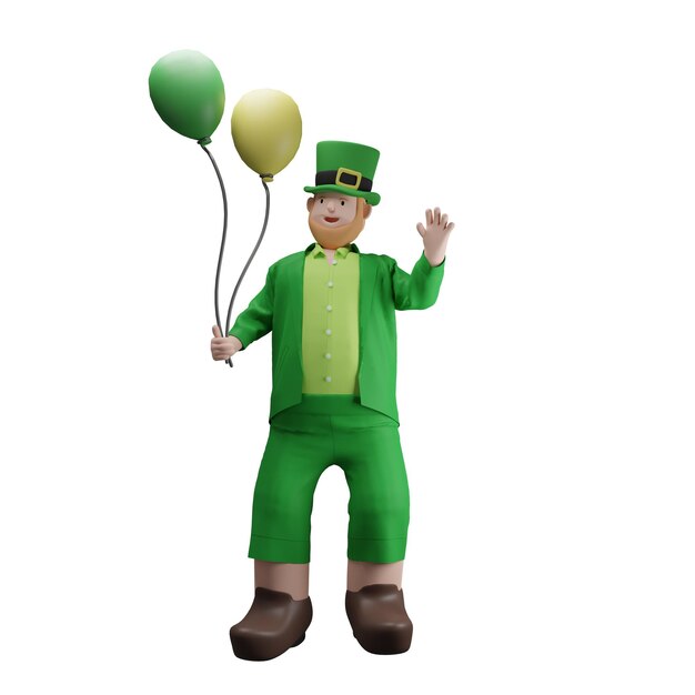 PSD fête de décoration des ballons de saint patrick