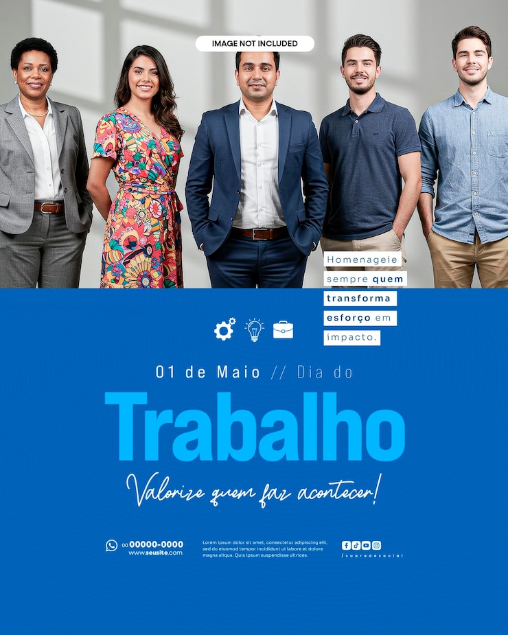 PSD la fête du travail du 1er mai est éditable sur les médias sociaux dia do trabalho trabalhador 01 de maio modèle