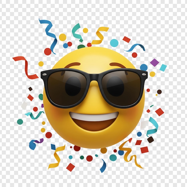 Une fête d'emoji cool