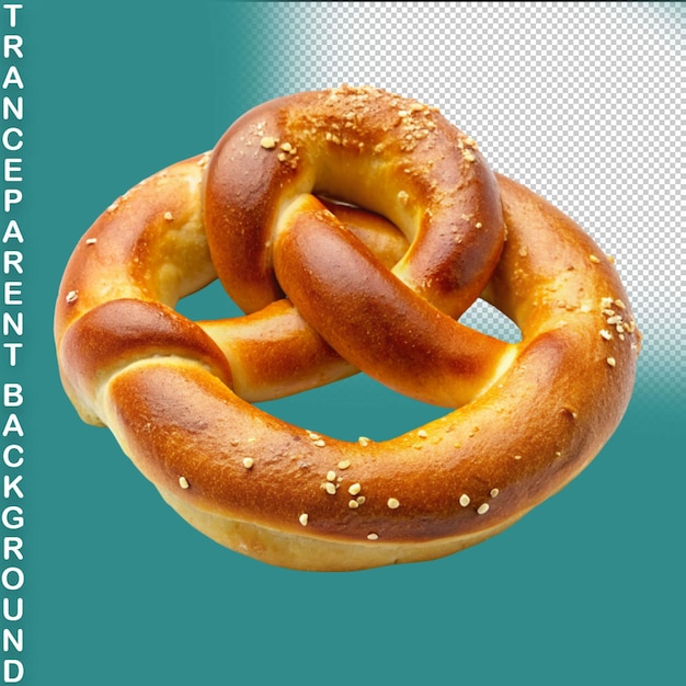 PSD fête d'octobre pretzel réaliste collation salée sur fond transparent