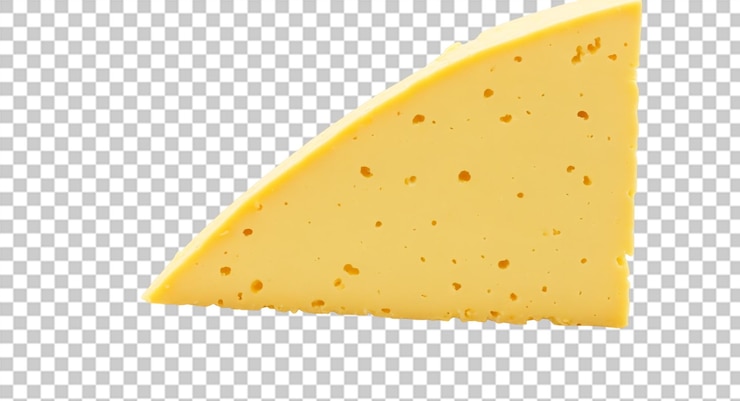 PSD fetta di formaggio su sfondo trasparente