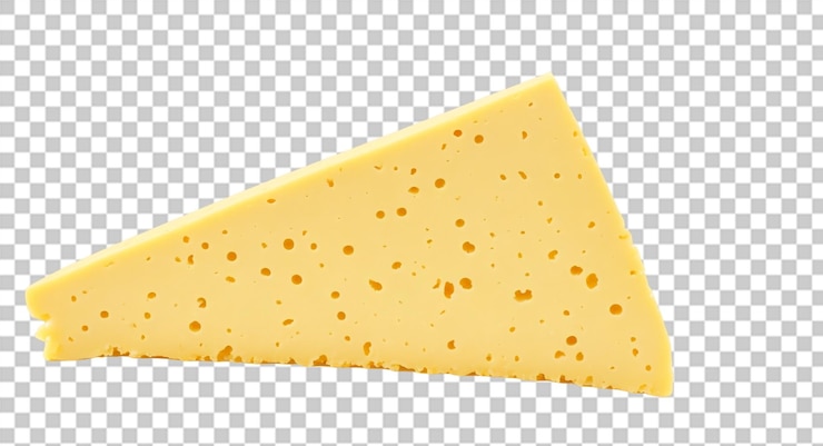 PSD fetta di formaggio su sfondo trasparente