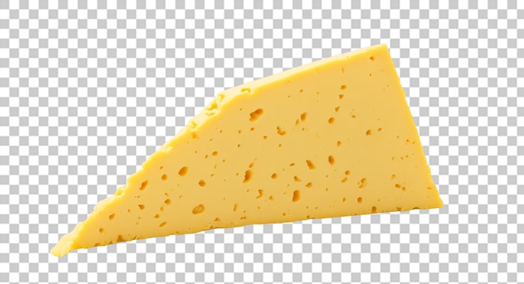 PSD fetta di formaggio su sfondo trasparente