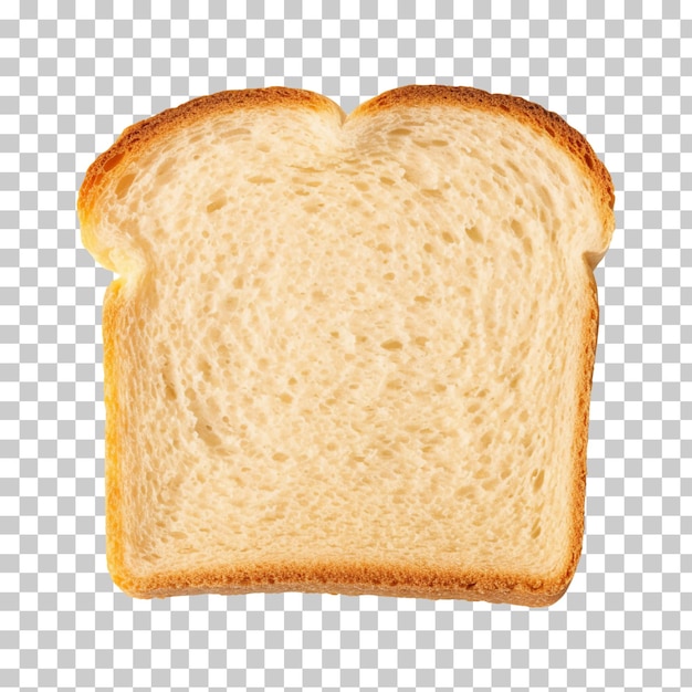 Fetta di pane tostato isolata su sfondo trasparente o bianco png