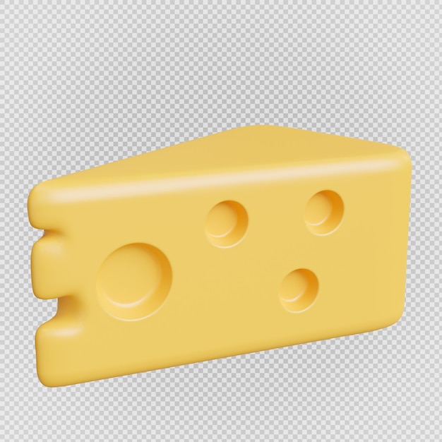 Fette di formaggio minimal 3d