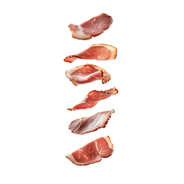 Fette di pancetta galleggiante