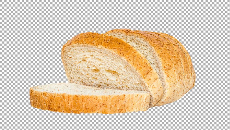 Fette di pane a fette isolate