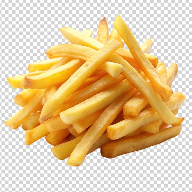fette di patatine fritte fresche isolate su sfondo bianco