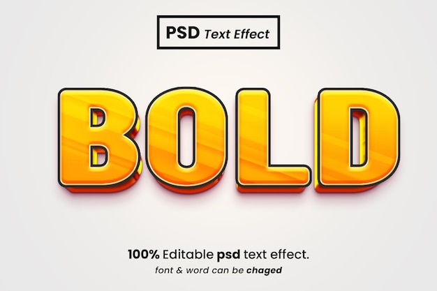 Fetter 3D-bearbeitbarer Texteffekt
