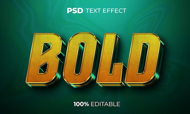 Fettgedruckter 3D-bearbeitbarer Texteffekt