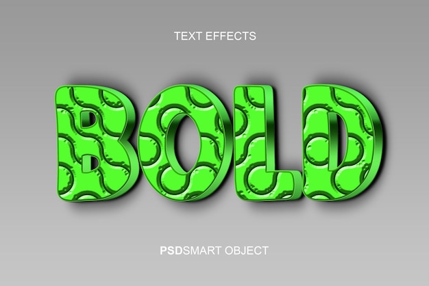 Fettgedrückter 3D-bearbeitbarer Texteffekt