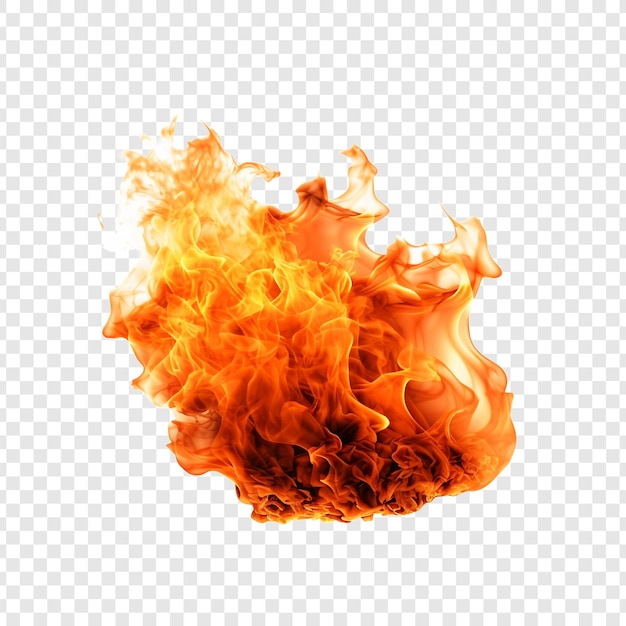 PSD feuer png isoliert auf transparentem hintergrund