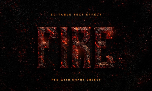 Feuer-text-effekt-vorlage