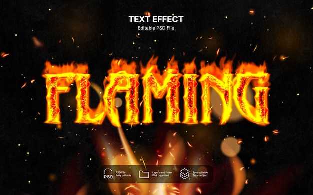 PSD feuer-text-effekt