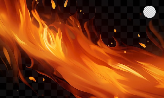 Feuerflammen auf transparentem Hintergrund