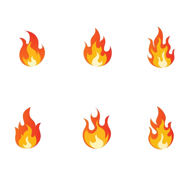 Feuerflammen eingestellt