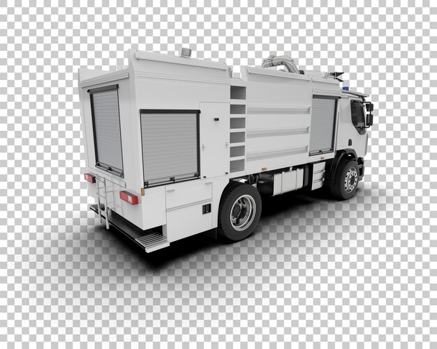 PSD feuerwehrwagen isoliert auf dem hintergrund 3d-rendering-illustration