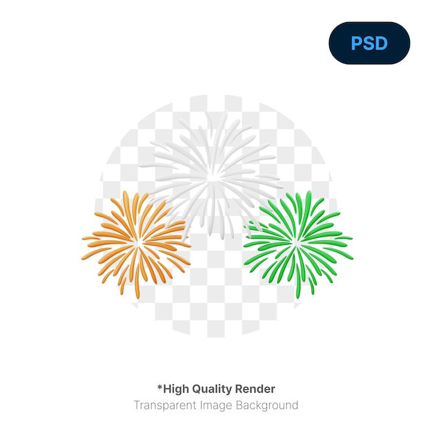 Feuerwerk 3d icon premium für psd