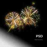 PSD feuerwerkfeier feiern frohes neues jahr png psd transfarent hintergrund